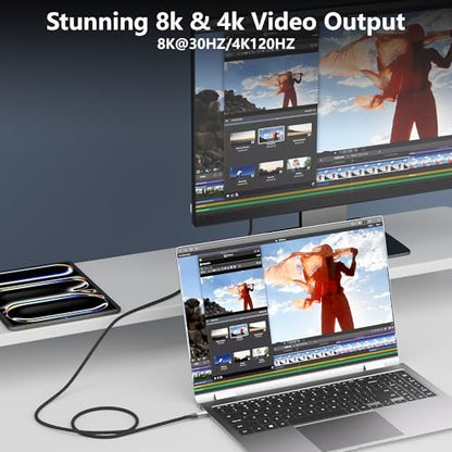 4-Pack(2FT+3.3FT+6.6FT+10FT) USB-c Cables,20Gbps Data Charging Cable,100W USB 3.2 Gen 2 High Speed, 4K Video Monitor Cord, USBC Display Cable Compatible with Thunderbolt 4/3 - size: 2FT+3.3FT+6.6FT+10FT