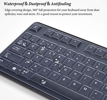 CASEDAO Ultra Thin Silicone Keyboard Cover for Dell Keyboard 104-key KB212-B KB4021 Wired Keyboard - Clear - color: Clear (for Dell KB212-B KB4021 Keyboard)