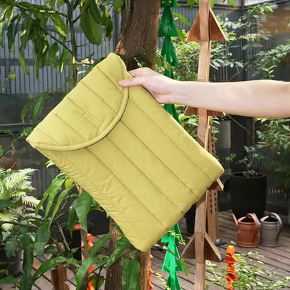 Puffy Laptop Sleeve 15-16 Inch Streak-Green, Protective Carrying Case for Men and Women, Cute Case Bag Compatible with 15 and 16 Inch Laptops, for MacBook Air M2, Asus/Dell Xps in Cover | Compatible with 15-16 Inch Macbook Pro/Air, Asus/Dell Xps/Lenovo La