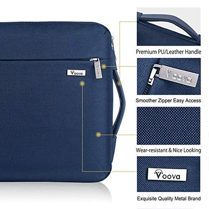 Voova 13.3-13 Inch Laptop Sleeve, Laptop Cover, MacBook Case, Blue | Slim splash-proof 13-inch laptop sleeve compatible with MacBook Air/Pro M1-M5, HP, Lenovo, Asus and Acer for daily use - color: Blue, size: 12.6-13.6 Inch