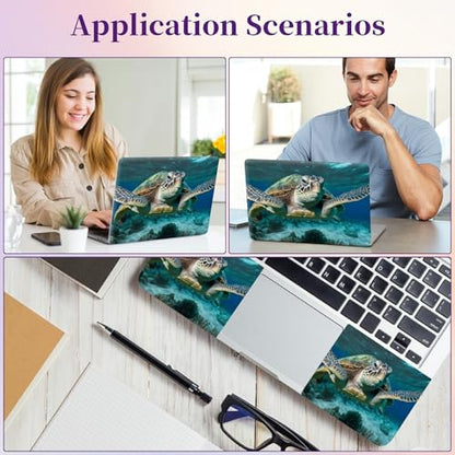 Laptop Skin Sticker Laptop Cover for 12" 13" 13.3" 14" Laptop Stickers,Reusable Skin Sticker Cover Personalized Art Waterproof & Scratch-Resistant Protector Case,Sea Turtle - color: Sea Turtle