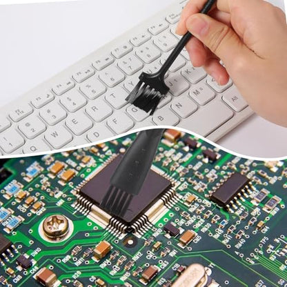 Tyqour 10 PCS Keyboard Brush Keyboard Cleaning Brushes Kit Mini Anti Static Brush Small Nylon Dust Cleaning Brushes for Electronic Devices Computer Motherboard Fans Camera Small Space
