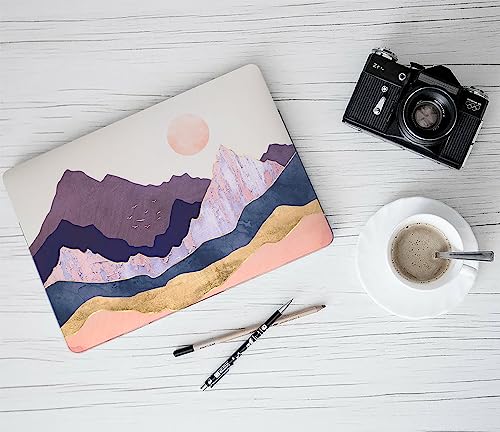 LanBaiLan Compatible with MacBook Air 13 inch Case M5 2026 M4 2025 M3 M2 2024-2022 A3449 A3240 A3113 A2681, 13.6 Plastic Hard Shell Case & Keyboard Cover, Moon Mountains - color: Moon Mountains