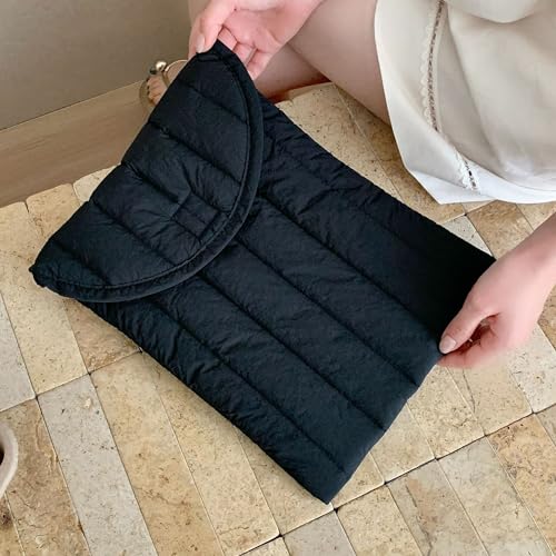 Puffy Laptop Sleeve 15-16 Inch Black, Protective Carrying Case for Men and Women, Cute Case Bag Compatible with 15 Inch and 16 Inch Laptops, for MacBook Air M2 M1, Asus/Dell Xps/Lenovo in Cover | Compatible with 15-16 Inch Macbook Pro/Air, Asus/Dell Xps/L
