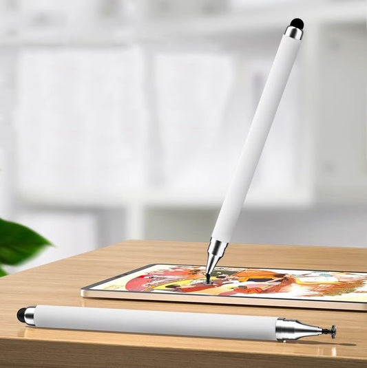 2 in 1 Stylus Pens for Touch Screens, High Sensitivity & Precision Capacitive Stylus for All Universal Touchscreen Devices (White) - color: White