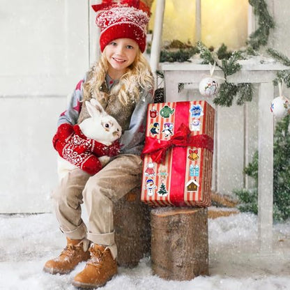 XZENTIRA, 103 PCS Winter Stickers for Kids, Snowflake Stickers for Water Bottles, Hello Winter Vinyl Waterproof Stickers for Laptop Skateboard Phone Penguin, Snowman Stickers for Kids Teens Girls - style: Winter