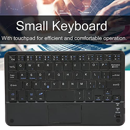 Wireless BT Keyboard, 7in Ultraslim Portable Aluminum Alloy Keyboard with Touchpad for