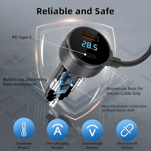 Starlink Mini Car Adapter, 3M/10FT, 3in1 Starlink Mini Power Cable | Waterproof for Cars, Trucks, RVs & Boats, 12V-48V, Aviation Aluminum Shell, Ai Chip for Stable Power - size: 3M/10FT