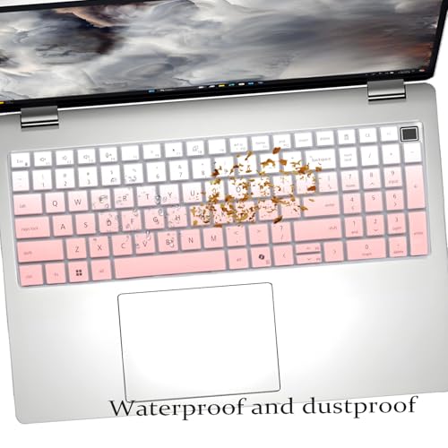 2 PCS Keyboard Cover for 16" Dell Pro 16/Pro 16 Plus/Pro Max 16 PB16250 PB16255 PC16250 PC16255 MC16250 MC16255, Dell Pro Max 18 Plus MB1825 2026-2024 18'' Laptop (NOT FIT Pro 16 Premium DA16250) - color: OPink+Clear