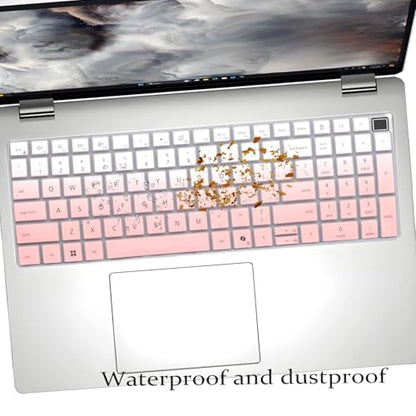 2 PCS Keyboard Cover for 16" Dell Pro 16/Pro 16 Plus/Pro Max 16 PB16250 PB16255 PC16250 PC16255 MC16250 MC16255, Dell Pro Max 18 Plus MB1825 2026-2024 18'' Laptop (NOT FIT Pro 16 Premium DA16250) - color: OPink+Clear