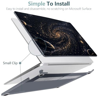 Batianda Cosmic Nebula Case for Microsoft Surface Laptop 15 inch | Fits Surface Laptop for Business 8th Edition 2026 & Surface Laptop 7 15" 2024, 4-in-1 Bundle, Slim Hard Shell, Precision Fit - color: Cosmic Nebula