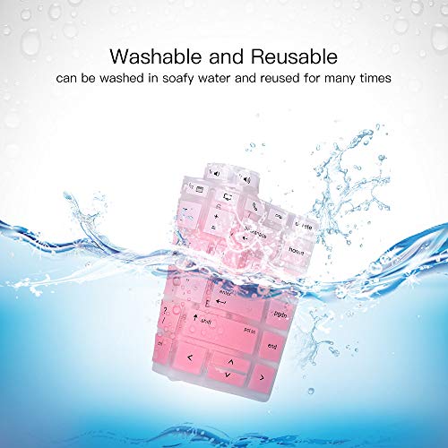 Keyboard Skin Cover for HP Elitebook 840 G5 & 840 G6 14" Notebook, HP Elitebook 745 G5 & 745 G6 14/HP ZBook 14U G5 Keyboard Protector Protective Skin, Gradual Pink (NOT Fit EliteBook 840 845 G7 G8) - color: Ombre Pink