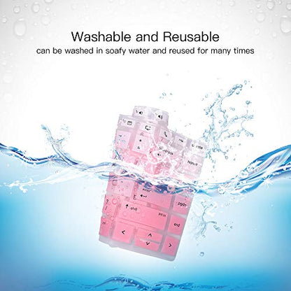 Keyboard Skin Cover for HP Elitebook 840 G5 & 840 G6 14" Notebook, HP Elitebook 745 G5 & 745 G6 14/HP ZBook 14U G5 Keyboard Protector Protective Skin, Gradual Pink (NOT Fit EliteBook 840 845 G7 G8) - color: Ombre Pink