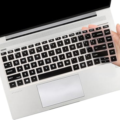 MUBUY Keyboard Cover for 14" HP Probook 440 445 G8 G9 G10, HP Probook 640 G7 G8 Laptop 14 inch, HP Probook 14 Laptop Keyboard Protective Accessories (NOT Fit Probook 440 445 G11 G5 G6 G7)-Black - color: Black