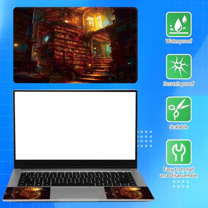 Universal Laptop Skin Sticker Decal for 11.6”12" 13" 13.3" 14" 15" 15.4" 15.6" Reusable Waterproof Scratch-Scratch Resistant Protective Vinyl Laptop Notebook Skin Stickers - Books - color: Books