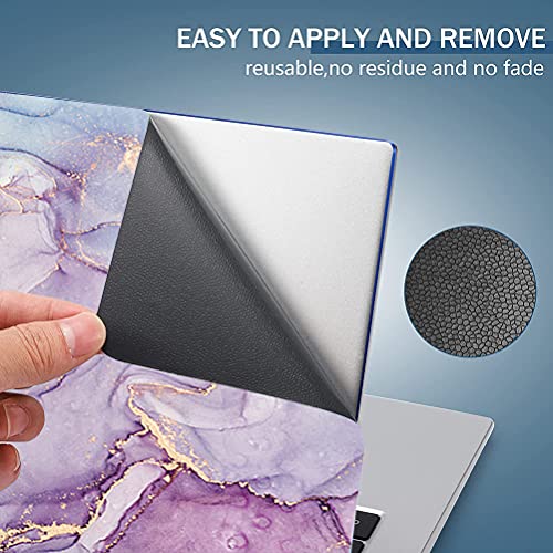 Laptop Skin Sticker Decal,13.3" 14" 15" 15.4" 15.6 inch Laptop Universal Vinyl Skin Sticker Cover,Dustproof Waterproof Reusable Art Decal Protector with Free 2 Wrist Pads (Marble 6) - color: Marble 6