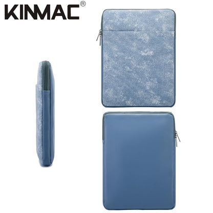 Kinmac 360° Protective Vertical Laptop Sleeve Case Cover Bag (Blue Denim PU, 12.5 inch-13.3 inch) - color: Blue Denim PU, size: 12.5 inch-13.3 inch