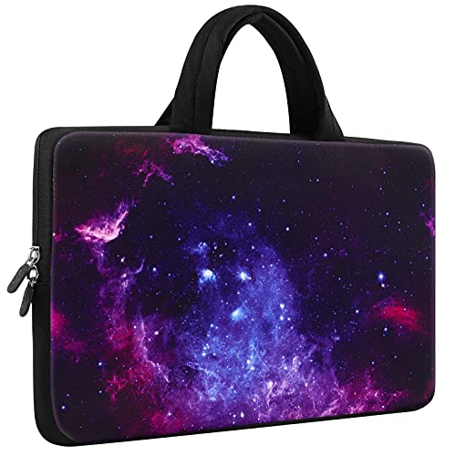 ICOLOR 11 11.6 12 12.1 12.5 inch Laptop Carrying Bag Chromebook Case Notebook Ultrabook Bag Tablet Cover Neoprene Laptop Sleeve case chromebook Sleeve with Handle Kids Boys Girls Blue Galaxy - color: Blue galaxy