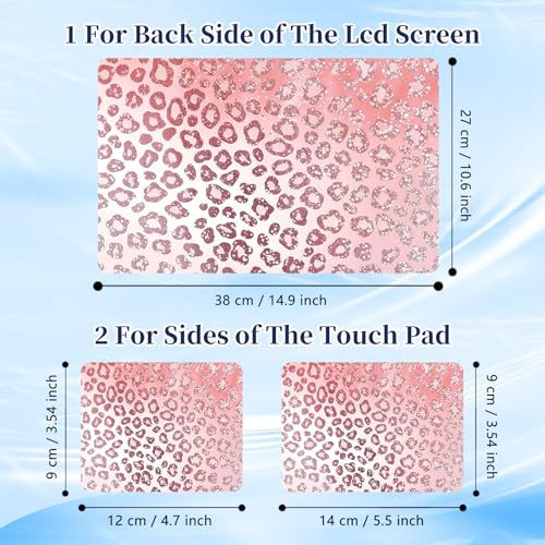 Universal Laptop Protective Skin,Trim-to-Fit Vinyl Sticker for 13–16 Inch Laptop,MacBook,Tablet & Notebook,Scratch-Proof Waterproof Cover,Pink Leopard Print - color: Pink Leopard Print