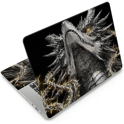 DEGDFSGR 12.1-15.6 Inch Universal Reusable Laptop Skin Sticker Decal, Waterproof Removable Protector for Notebook Cover, Scratch-Resistant Vinyl Cuttable Full Wrap Sticker, Dark Fantasy Dragon - color: Dark Fantasy Dragon