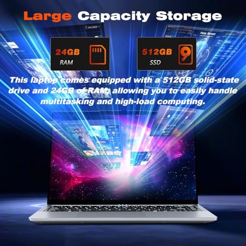 KUMNOSAL 2026 Laptop,15.3 Inch Laptop with i5-8210Y(Up to 3.6GHz), 24GB RAM 512GB SSD,FHD IPS 1200p,180°Open Portable Laptop, WiFi 5, UHD Graphics, Win 11 Pro Laptops for Business Light Gaming