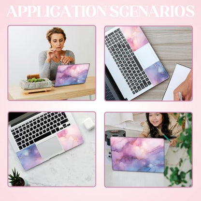 SUPERDANT Imitation Marble Laptop Skin Pinkish Purple Laptop Sticker PVC Computer Stickers Waterproof Art Decal Protector 12" 13" 13.3" 14" 15" 15.4" 15.6" Notebook Art Decal Protector Pink Blue - color: Pink+blue