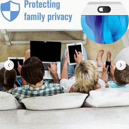 Webcam Privacy Slider Cover for Laptop, Phone, Tablet, Black, Ultra Thin 0.8mm, 18mm x 9mm, 5 Pack