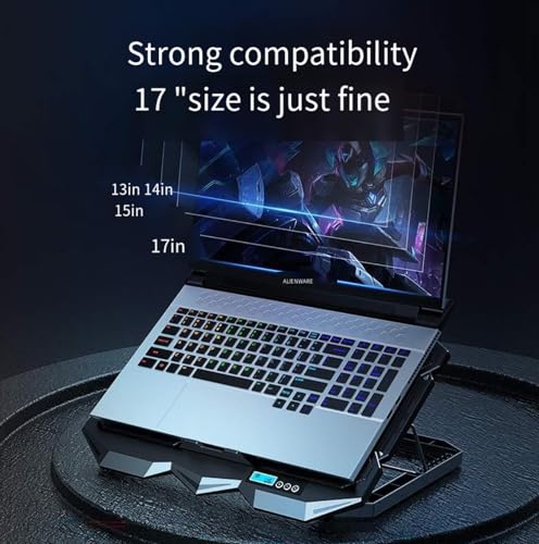 Laptop Cooling pad for Asus ROG Strix G16 Gaming laptops, Laptop Cooler with 4 Fans, LCD Display Screen, 4 Height, 2 USB-A Port Laptop Stand