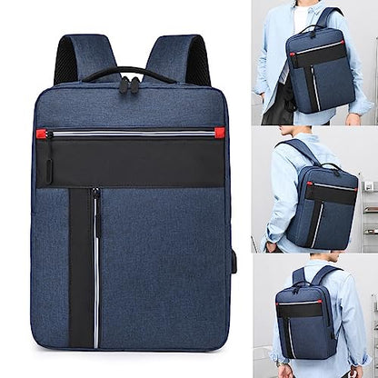 Spacious Business Backpack for Men Large Capacity Laptop Backpack with USB Charging Port for Work and Study