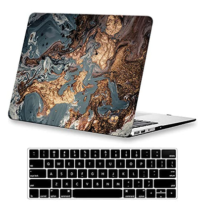 Compatible for MacBook Pro 14 Inch Case 2026 M5, 2021-2025 M4 M3 M2 M1 Pro/Max A3427 A3426 A3434 A3112 A3185 A3401 A2918 A2992 A2779 A2442, Cute Plastic Hardshell & Keyboard Cover, Gold Marble - color: Gold Marble
