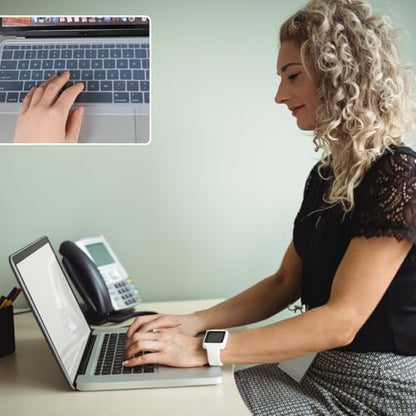 2pcs Universal Keyboard Cover Protector Skin for Laptop Notebook 15.6"-17.3" Clear Laptop Notebook Keyboard Covers 15.6" 16" 17.3" Ultra Thin Silicone Waterproof Dustproof Keyboards Protectors