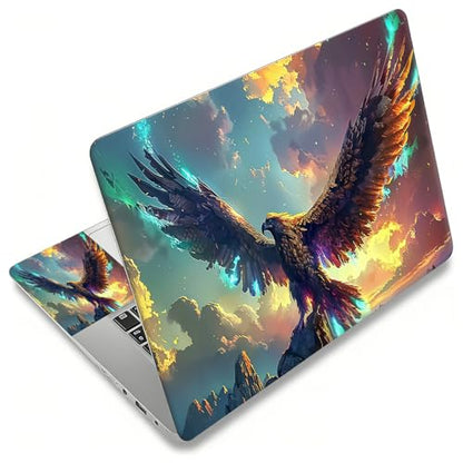 Laptop Skin Sticker Decal, Universal Reusable Vinyl Laptop Cover for 12" 13" 13.3" 14" 15" 15.4" 15.6" Notebook PC, Waterproof Scratch-Resistant with 2 Wrist Pads, Easy to Apply & Remove,Art Eagle - color: Art Eagle