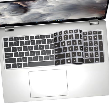2 PCS Keyboard Cover for 16" Dell Pro 16/Pro 16 Plus/Pro Max 16 PB16250 PB16255 PC16250 PC16255 MC16250 MC16255, Dell Pro Max 18 Plus MB1825 2026-2024 18'' Laptop (NOT FIT Pro 16 Premium DA16250) - color: Black+Clear
