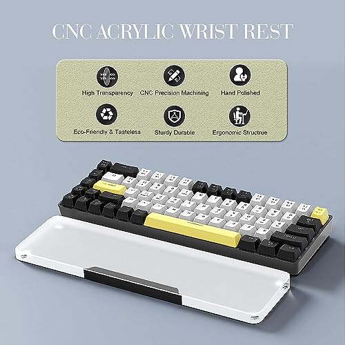Acrylic Keyboard Wrist Rest-Black 68Key Ergonomic Palm Rest for Computer Keyboard - color: Compact-black, size: Pro