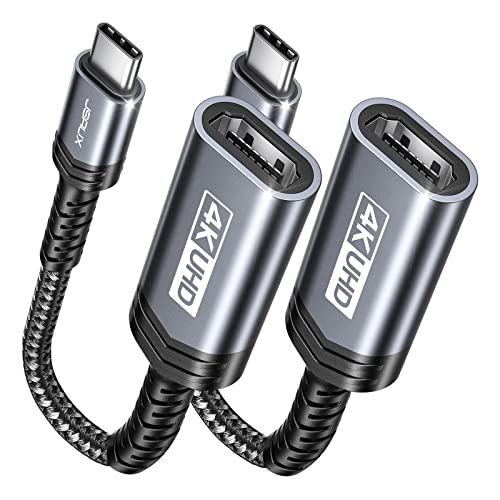 JSAUX USB C to HDMI Adapter 2 Pack 4K@30Hz for iPhone 17 and MacBook, Grey | One-way USB C to HDMI only with 4K@30Hz video; aluminum shell for iPhone 17/16 Pro Max, MacBook and Galaxy S25 - style: 2-Pack Grey