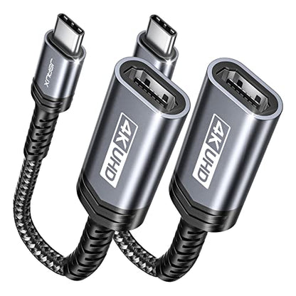 JSAUX USB C to HDMI Adapter 2 Pack 4K@30Hz for iPhone 17 and MacBook, Grey | One-way USB C to HDMI only with 4K@30Hz video; aluminum shell for iPhone 17/16 Pro Max, MacBook and Galaxy S25 - style: 2-Pack Grey