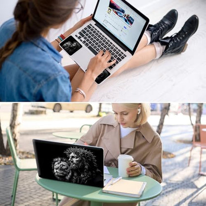 Universal Laptop Skin for 13-16 Inch Laptops,Vinyl Protective Sticker Decal,Easy DIY Trim-to-Fit for HP/Dell/MacBook,Bubble-Free & Removable,Jesus Lion - color: Jesus Lion
