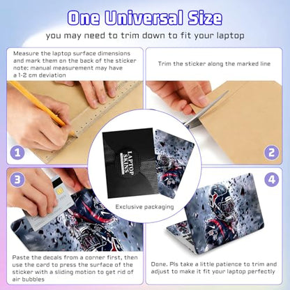 Universal Laptop Skin Sticker Decal, Compatible with MacBook HP Dell Lenovo 12"-15.6", Reusable Vinyl Notebook Cover 3PCS Set, High-Recognition Film-Tom Brady Footabll - color: Tom Brady Footabll