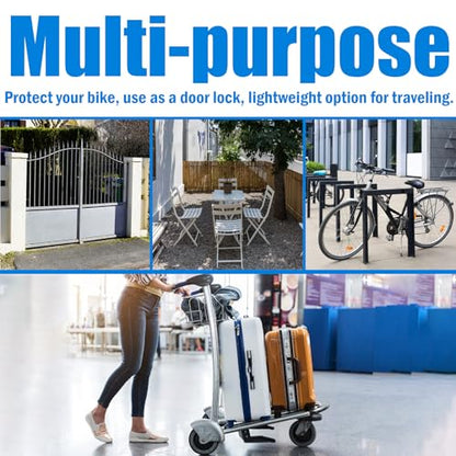 0.13IN Security Steel Cable 4/6/10/15FT Lengths Bike Lock Cable, Cable Rope, Stainless Steel Cable with Loops for Safety and Security - color: Blue, size: 6ft（2Pack）