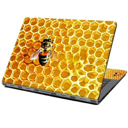 Laptop Skin Sticker Decal 12" 13" 13.3" 14" 15" 15.6",Waterproof Scratch Resistant Vinyl,Reusable Easy to Apply,for MacBook HP Dell Notebooks Netbooks Laptop,2 Wrist Pads,Cute Bee Golden - color: Cute Bee Golden