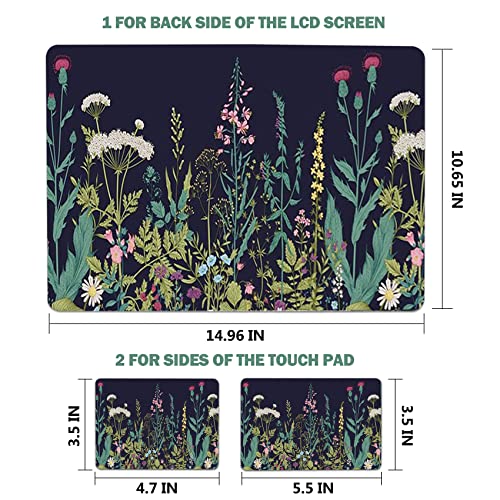 AIMSA Laptop Skin Sticker Decal, 12 13 13.3 14 15 15.4 15.6 inch Laptop Art Decal Protector Notebook Netbook PC 15.6" Universal Vinyl Cover, Flowers Plants - color: Flowers Plants