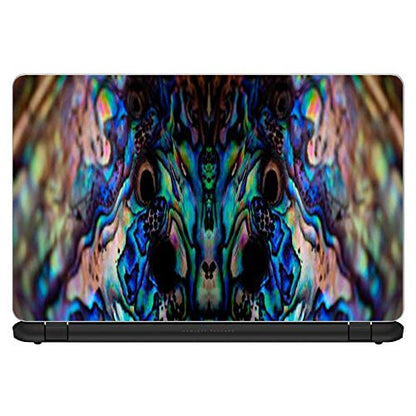 Custom Fit Made to Order Laptop Notebook Skin Vinyl Sticker Cover Decal Fits 13.3" 14" 15.6" 16" HP Lenovo Apple Mac Dell Compaq Acer|Abalone Blue Black Shell Design - color: Style 7