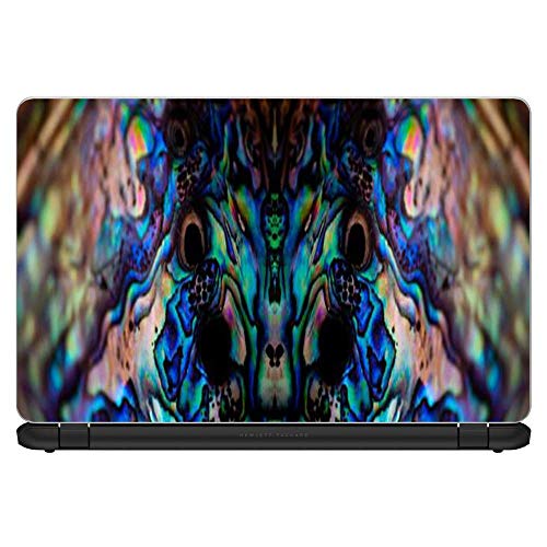Custom Fit Made to Order Laptop Notebook Skin Vinyl Sticker Cover Decal Fits 13.3" 14" 15.6" 16" HP Lenovo Apple Mac Dell Compaq Acer|Abalone Blue Black Shell Design - color: Style 7
