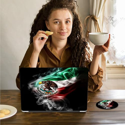 Laptop Skin Sticker Decal 15.6 Inch,12 13 13.3 14 15 15.6 in Laptop Netbook Skins for Notebook,Art Decal Removable Waterproof Scratch Resistant,Universal Vinyl Cover,Mexican Flag Eagle - color: Mexican Flag Eagle