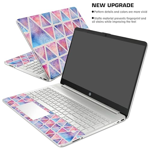 Laptop Skin Decal HP 15.6" - Mandala, Laptop Cover Sticker, No Cutting Required, No Bubble, Waterproof, Scratch Resistant - Including Wide Screen and Wrist Pad - size: 15.6 inch