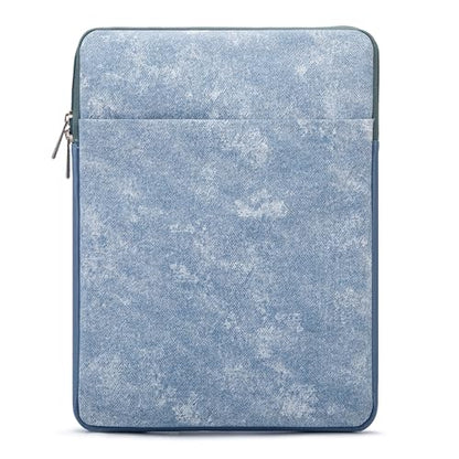 Kinmac 360° Protective Vertical Laptop Sleeve Case Cover Bag (Blue Denim PU, 12.5 inch-13.3 inch) - color: Blue Denim PU, size: 12.5 inch-13.3 inch