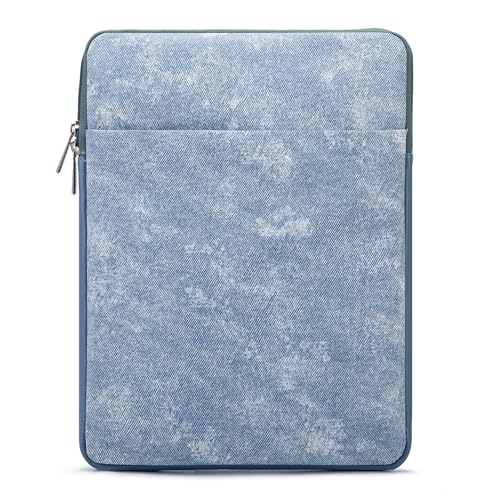 Kinmac 360° Protective Vertical Laptop Sleeve Case Cover Bag (Blue Denim PU, 12.5 inch-13.3 inch) - color: Blue Denim PU, size: 12.5 inch-13.3 inch
