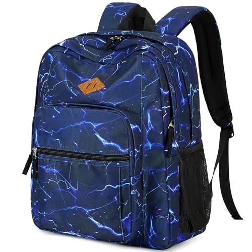 abshoo Teen Girls Solid Color Backpack For School Boys Water Resistant School Bag (Lightning Navy) - color: Lightning Navy, size: 16.5 Inc