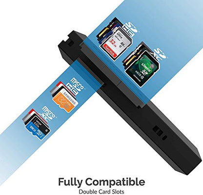 SABRENT SuperSpeed 2 Slot USB 3.0 Flash Memory Card Reader for Windows, Mac, Linux, and Certain Android Systems Supports SD, SDHC, SDXC, MMC/MicroSD, T Flash [Black] (CR-UMSS) - size: SuperSpeed USB 3.0 Reader