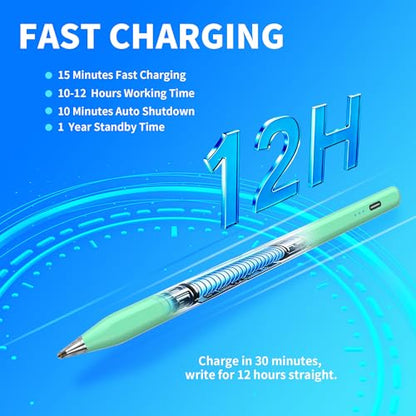 Galaxy Tab A11+ Stylus Pen for Samsung Table A11/A9+/A9 Drawing Stylus for Android Tablets, Precise Writing Pencil,Fast Charging,Auto Sleep,Button on/Off (Green) - color: green